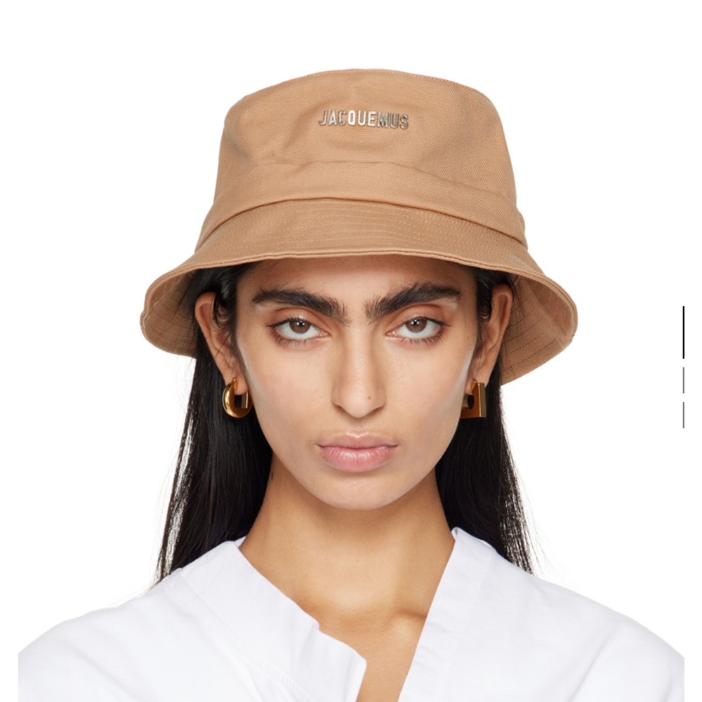 JACQUEMUS Beige Le Raphia 'Le bob Gadjo' Bucket Hat